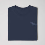 The After-Hours Tee in navy, detail view